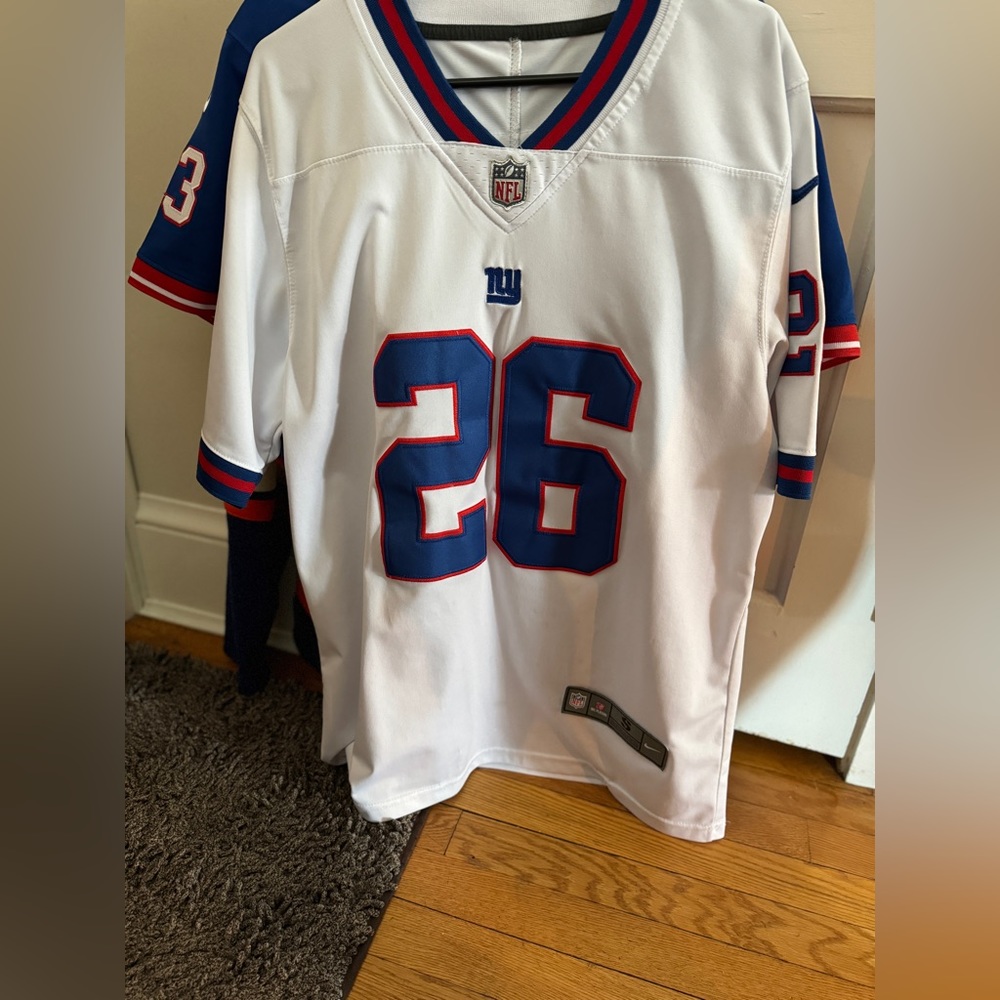 New York Giants Saquon Barkley Jersey, white, Sm